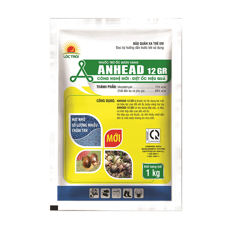 Thuốc trừ ốc Bươu vàng ANHEAD 12GR