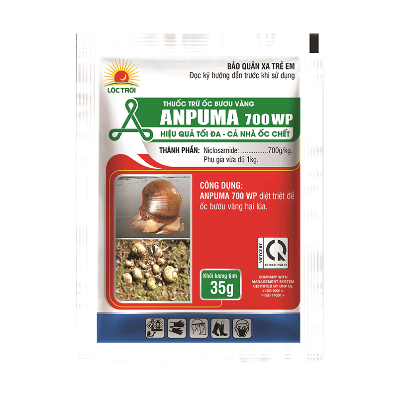 Thuốc trừ ốc Bươu vàng ANPUMA 700WP